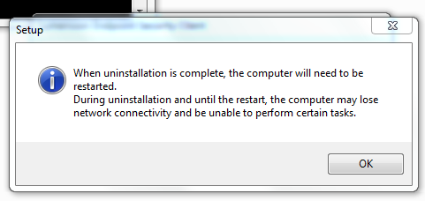 wmic uninstall without reboot